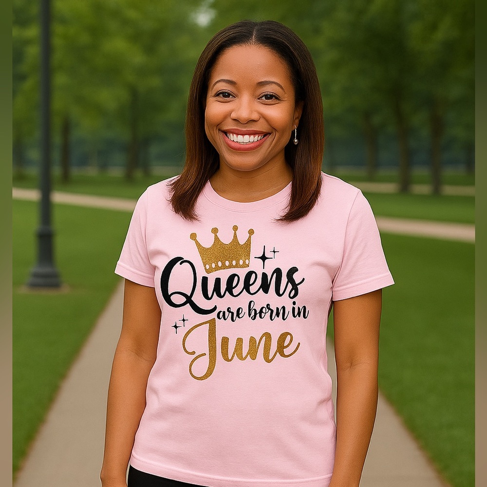 Pink Tee - Queens are Born in June